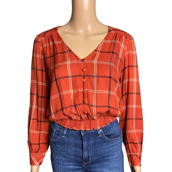 Sanctuary Plaid Button Down Top Size XS - Picture 2 of 5